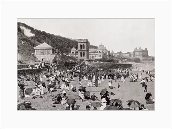 The Childrens Corner, South Bay, Scarborough, North Yorkshire, England, seen here in the 19th century. From Around The Coast, An Album of Pictures from Photographs of the Chief Seaside Places of Interest in Great Britain and Ireland published London, 1895, by George Newnes Limited