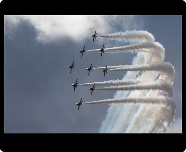 Airplanes Flying In Formation For An Air Show; Sunderland, Tyne And Wear, England