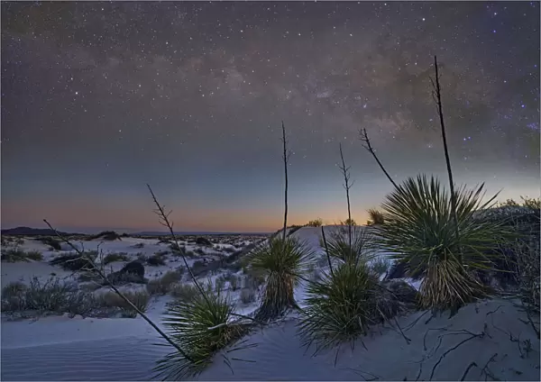 Salt flats at night, Guadalupe Mountains National Park, Texas