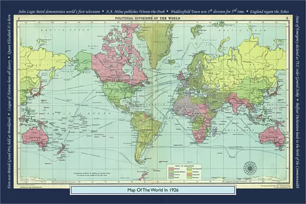 Historical World Events map 1926 UK version