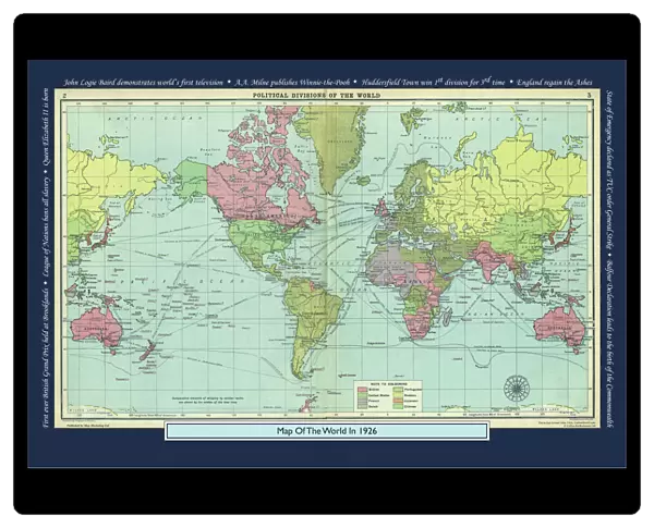 Historical World Events map 1926 UK version