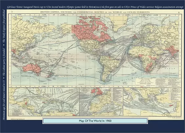 Historical World Events map 1900 UK version