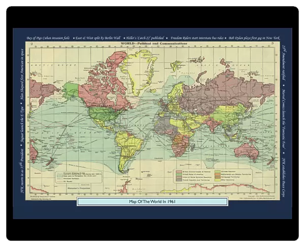 Historical World Events map 1961 US version