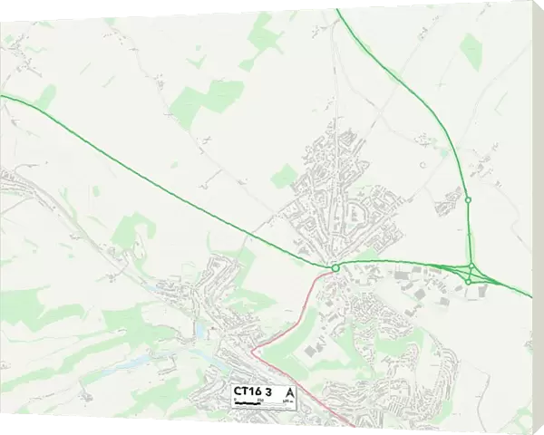 Kent CT16 3 Map