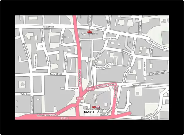 City of London EC4V 6 Map