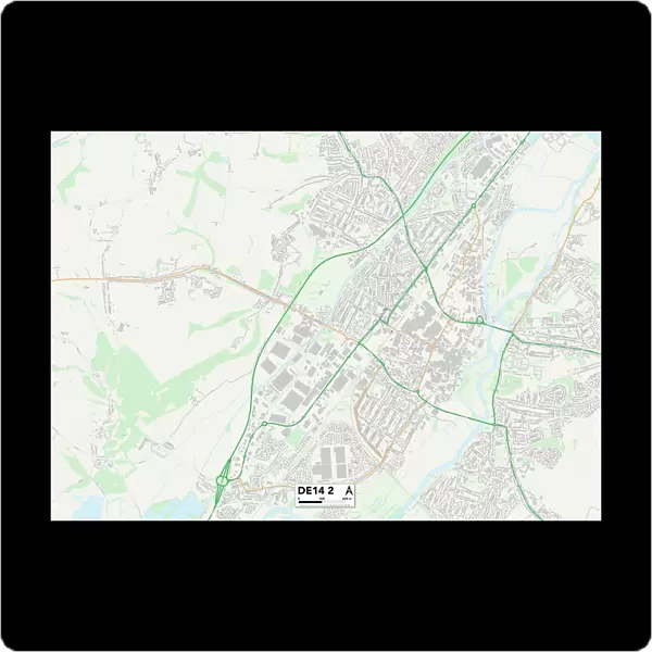East Staffordshire DE14 2 Map