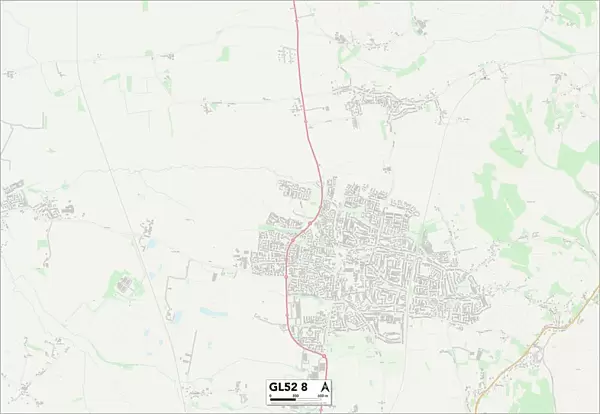 Tewkesbury GL52 8 Map