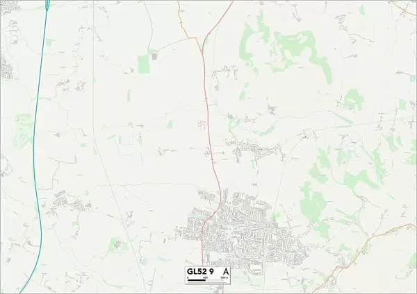 Tewkesbury GL52 9 Map