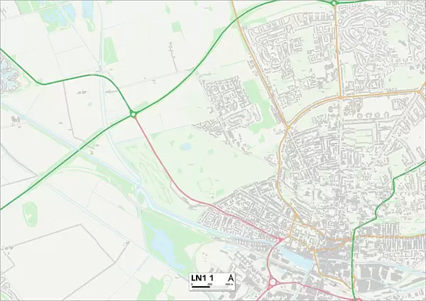 West Lindsey LN1 1 Map