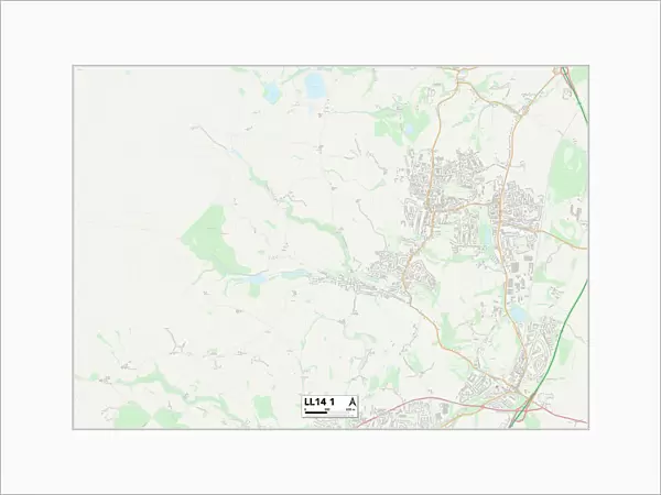 Wrexham LL14 1 Map