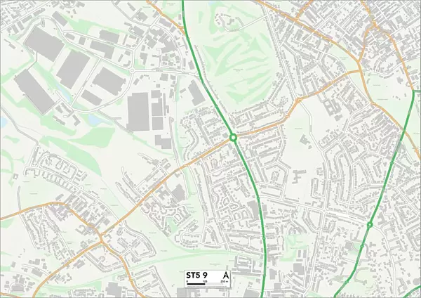 Staffordshire ST5 9 Map