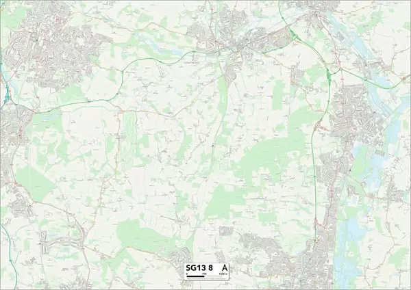 East Hertfordshire SG13 8 Map