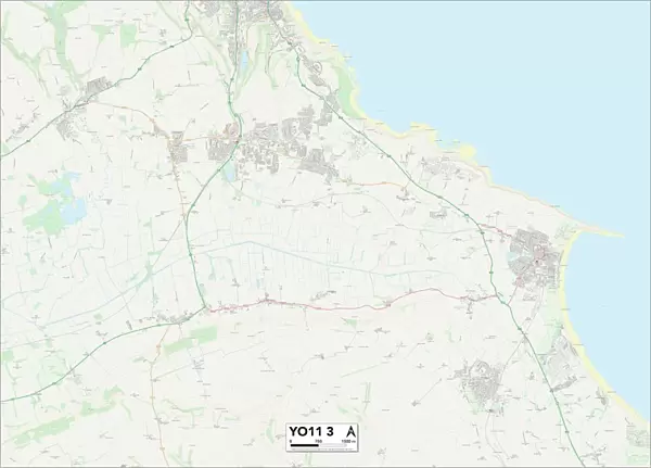 North Yorkshire YO11 3 Map