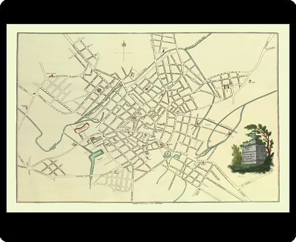 Old Map of Birmingham 1795 by C. Pye