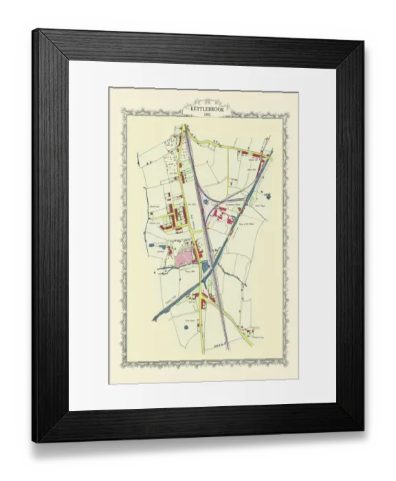 Framed Print : 1882 Kettlebrook near Tamworth Print Framed Print : 1882 Kettlebrook near Tamworth Print