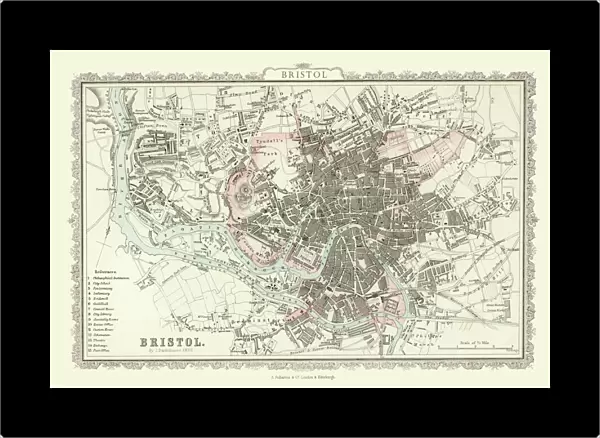 Old Map of Bristol 1866 by Fullarton & Co
