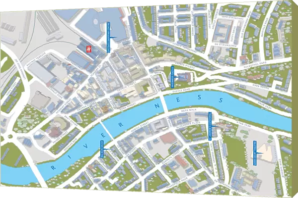 Cityscape Map of Inverness 2011
