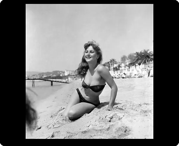 Cannas Film Festival. Holiday Maker Simone Gervais seen here on the beach at Cannes