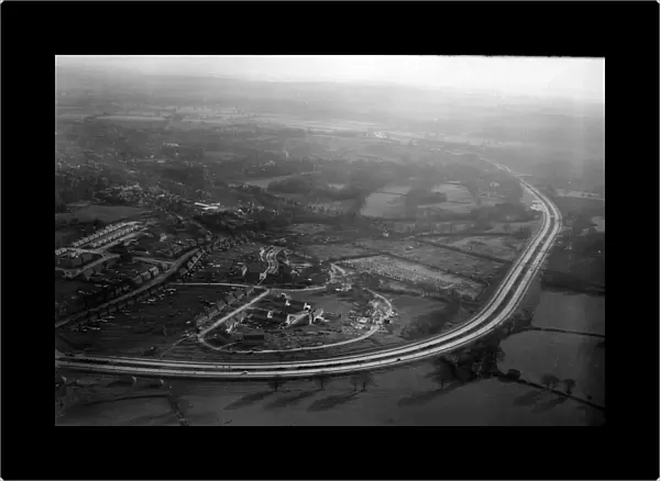 Aerial view of the new town Crawley Sussex. 16th January 1950 Princess Elizabeth