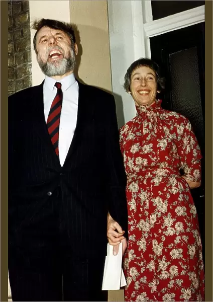 Terry Waite former hostage and Church of England Envoy with wife Frances Waite outside