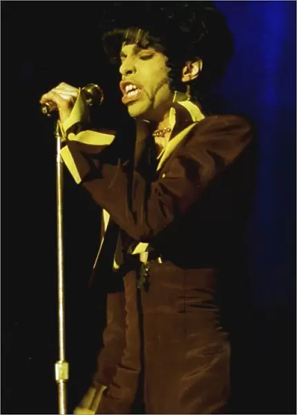 Prince American Singer now known as Symbol singing at the National Exhibition Centre in
