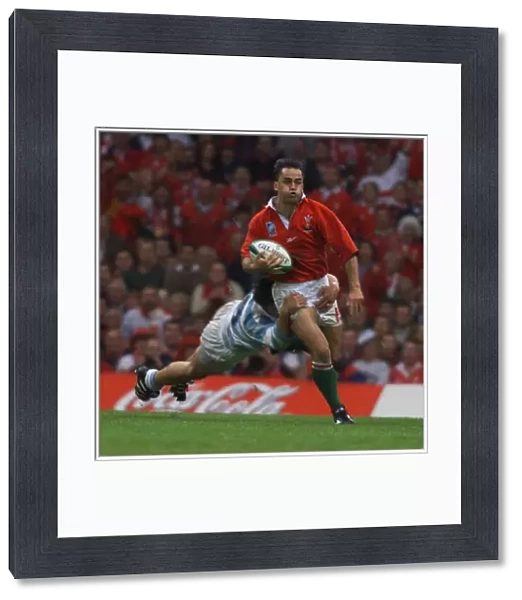 Shane Howarth Hughes breaks through in October 1999, during the Wales v Argentina match