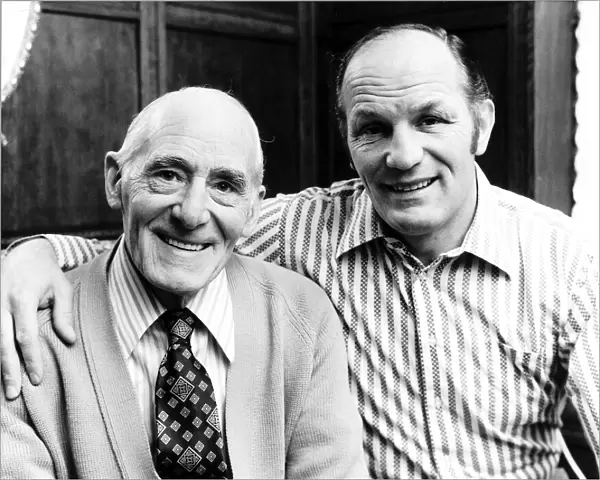 Henry Cooper Former Heavyweight Boxer January 1976 with his father at his Wembley