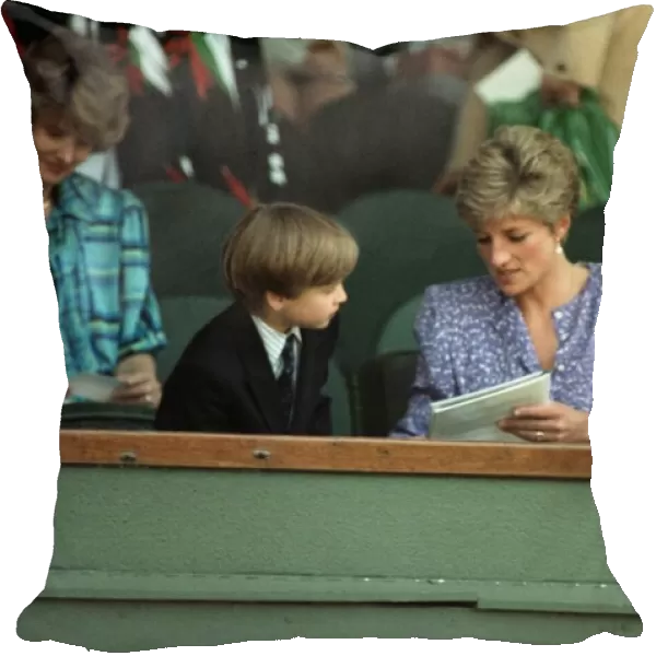 Wimbledon Tennis. Princess Olana+Son, Prince William. July 1991 91-4292-003