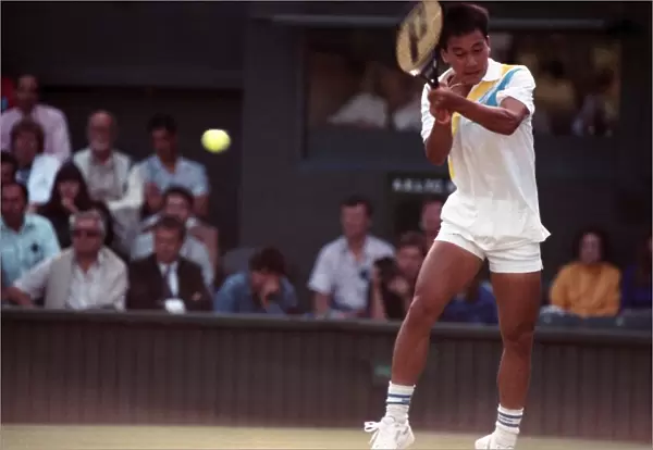 All England Lawn Tennis Championships at Wimbledon Michael Chang in action during
