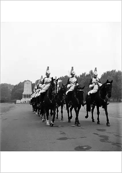 Horseguards on Parade in London. October 1952 C4980