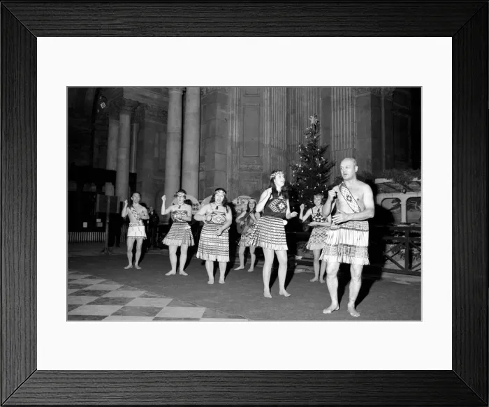 Framed Print : Print of The London Maori Club performing at St. Pauls Cathedral in 1969 Framed Print : Print of The London Maori Club performing at St. Pauls Cathedral in 1969