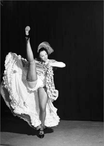 A Can - Can Dancer at a Paris night club. October 1952 C4806