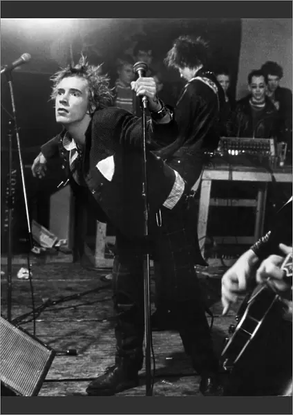 Johnny Rotten lead singer with the Sex Pistols pop group 1977 everettselected