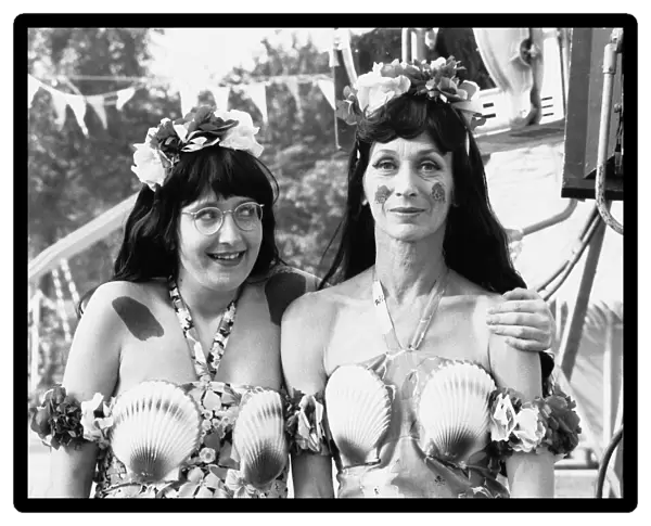 Actresses Sue Pollard (left) who plays Peggy in the television comedy series Hi De Hi