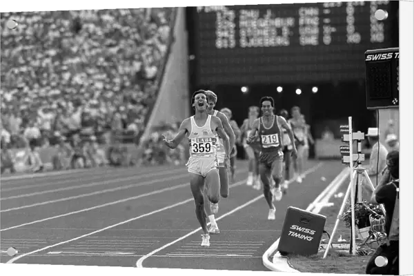 Los Angeles Olympic Games August1984 Sebastian Coe Sport Athletics Action