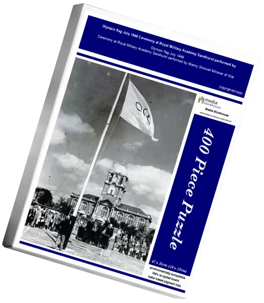 Olympic flag July 1948 Ceremony at Royal Military Academy Sandhurst performed by