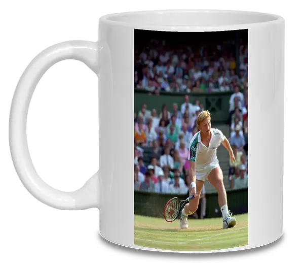 Wimbledon Tennis. Mens Semi. Boris Becker v. David Wheaton. July 1991 91-4275-189