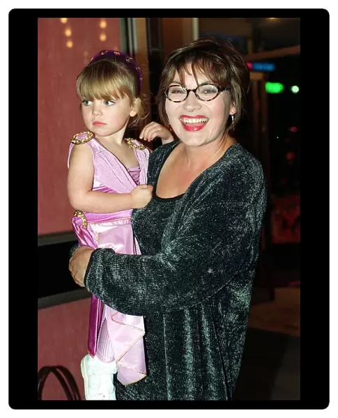 lorraine kelly gmtv presenter 9th october 1997 with her daughter rosie in fancy dress