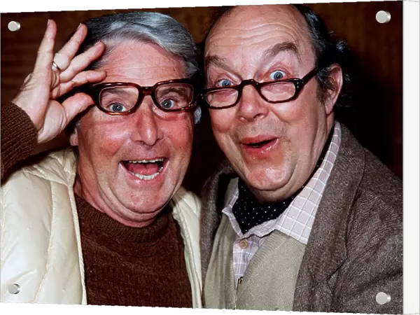 Comedian Ernie Wise with his sidekick Eric Morecambe in their heydey