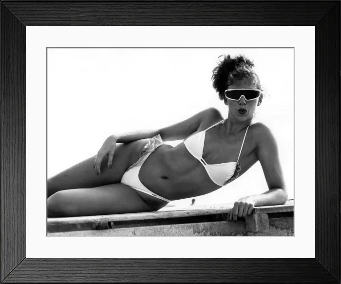 Framed Print : Turquoise Bikini Print, October 1982