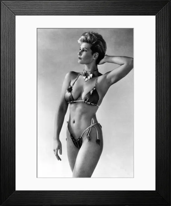 Framed Print : Fashion Print: A Janet Reger Beachwear Design Framed Print : Fashion Print: A Janet Reger Beachwear Design