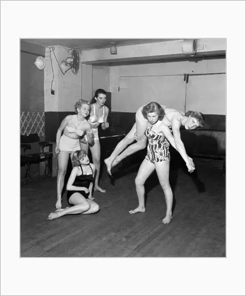 Women Wrestlers. November 1953 D6703-003