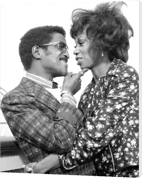 Sammy Davis Jnr with his wife Alto Vise on their way to start their honeymoon