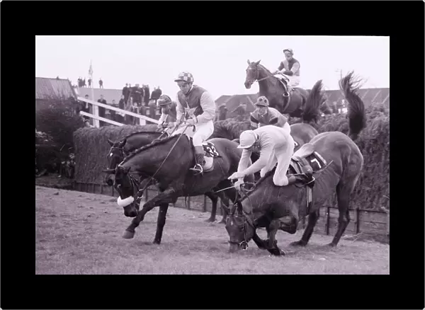Grand National 1969 Kilburn No 7 stumbles and throws his jockey T Carberry