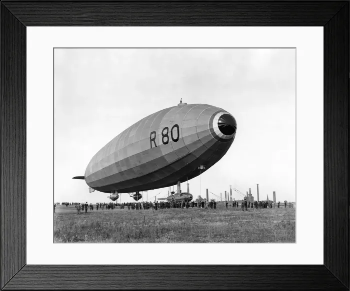 Framed Print : Launch of the Vickers R80 Airship Print Framed Print : Launch of the Vickers R80 Airship Print