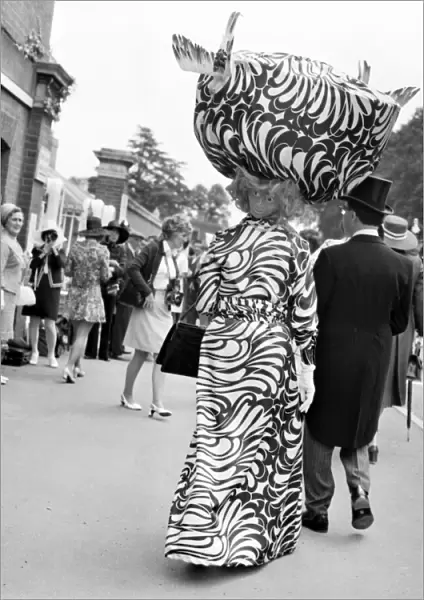 Oversized hats on display on the first day of Royal Ascot June 1970 70-05824-009