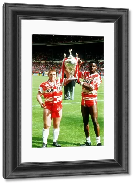 Rugby League Cup Final Wigan v Castleford : Andy Gregory & Martin Offiah