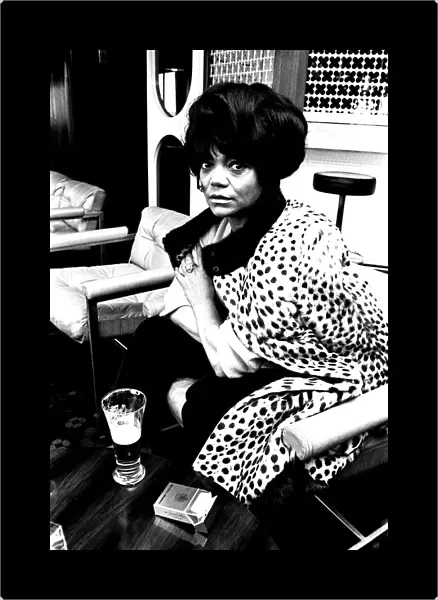 Actress and singer Eartha Kitt at the Swallow Hotel, Newcastle where she gave an