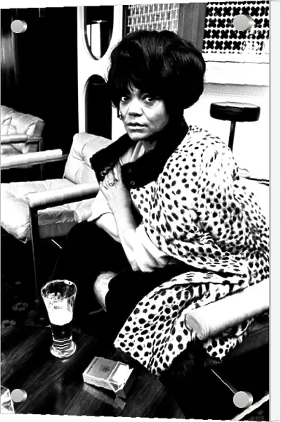 Actress and singer Eartha Kitt at the Swallow Hotel, Newcastle where she gave an