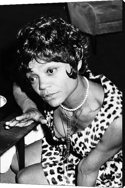 American singer and actress Eartha Kitt at Heathrow Airport as she arrives in the UK to